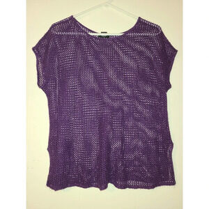 Bay Studio Crochet Top Women's Small Sleeveless Fish Net Casual Blouse (AGF)